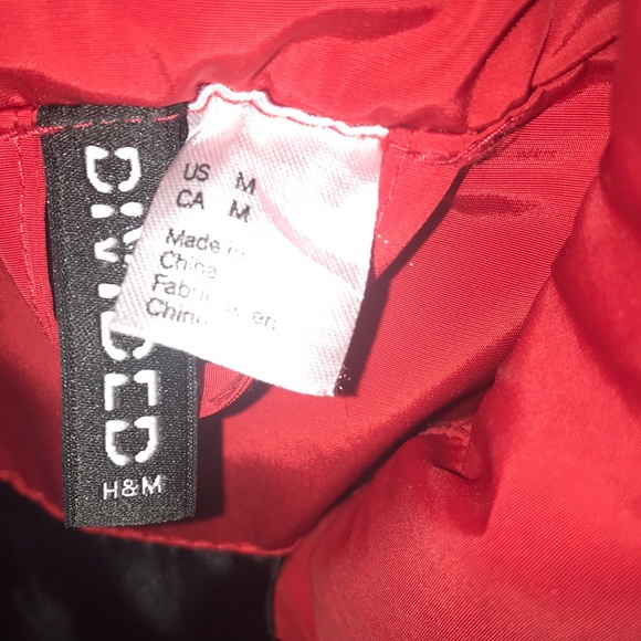 Red puffer jacket from hm brand “divided” - Picture 4 of 4